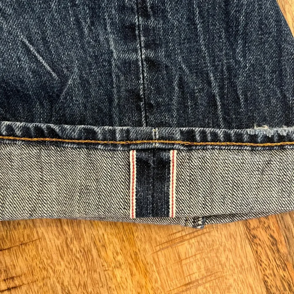 PRPS Mens Japanese Selvedge Denim Jeans 38x32 Y2K Straight Streetwear Barracuda